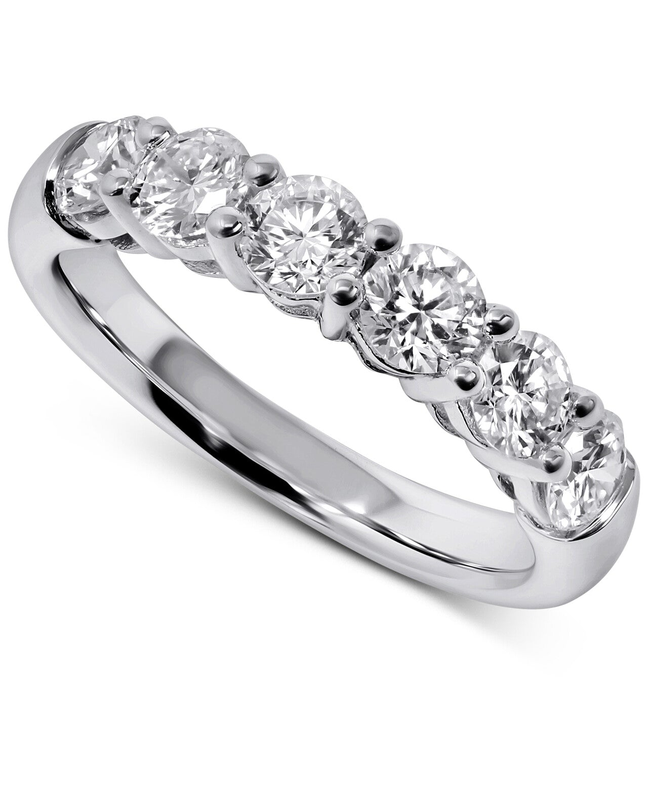 14K White Gold Lab Grown Diamonds 1-7/8 Ct Band Ring, Size 7