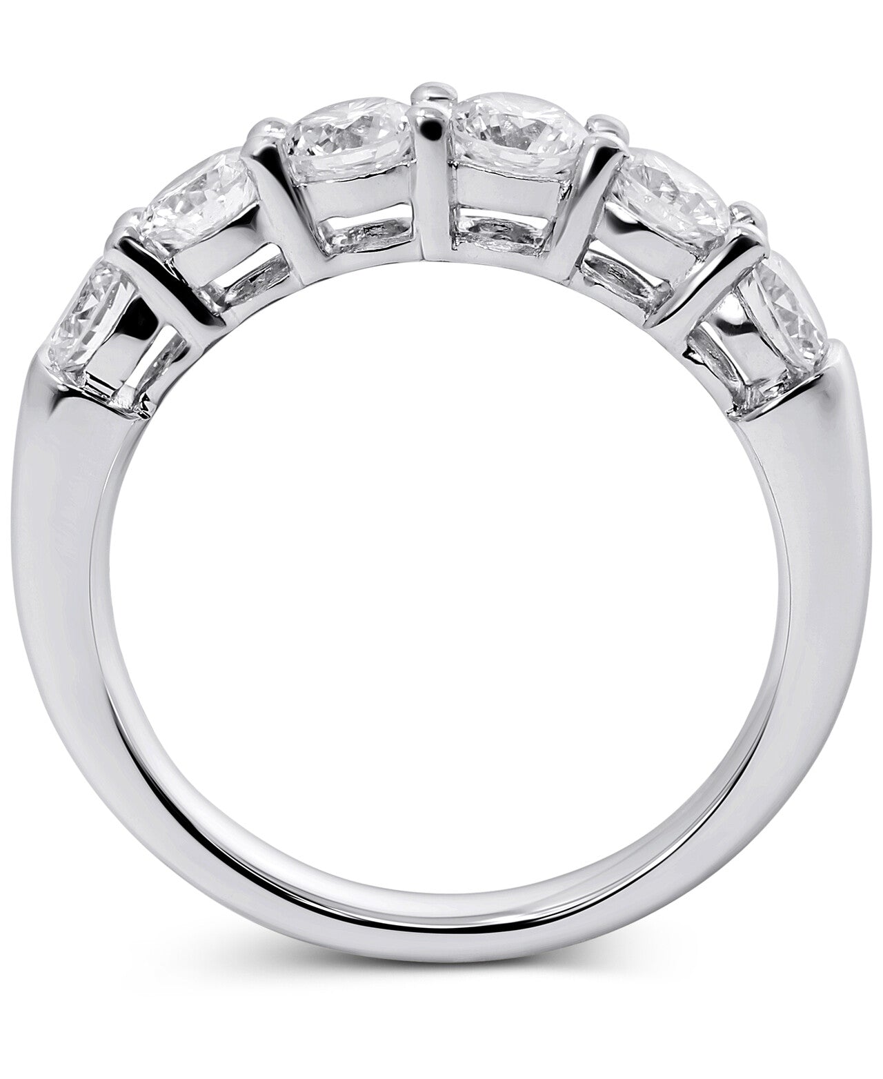14K White Gold Lab Grown Diamonds 1-7/8 Ct Band Ring, Size 7