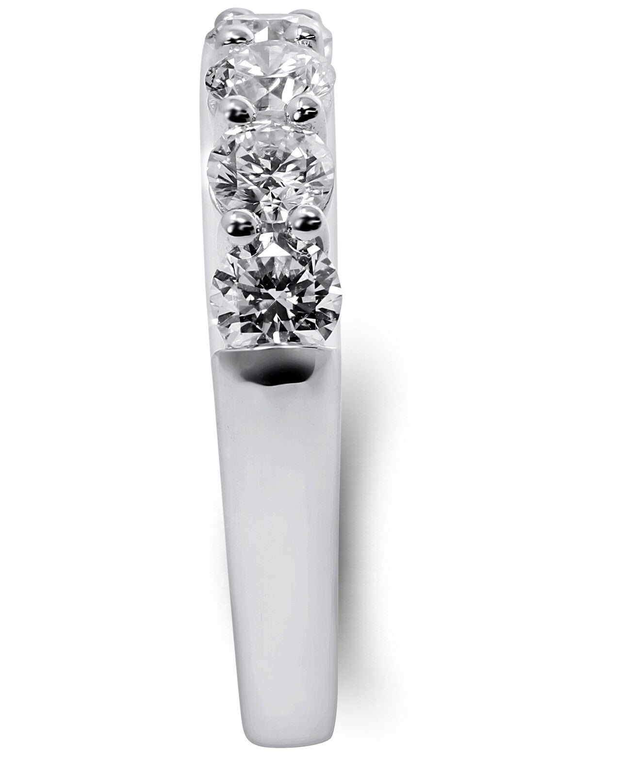 14K White Gold Lab Grown Diamonds 1-7/8 Ct Band Ring, Size 7