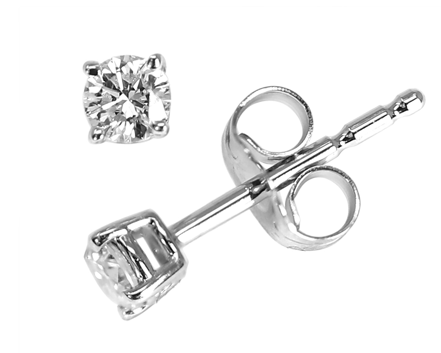 14K White Gold Lab Grown Diamonds 1/2 Ct Stud Earrings