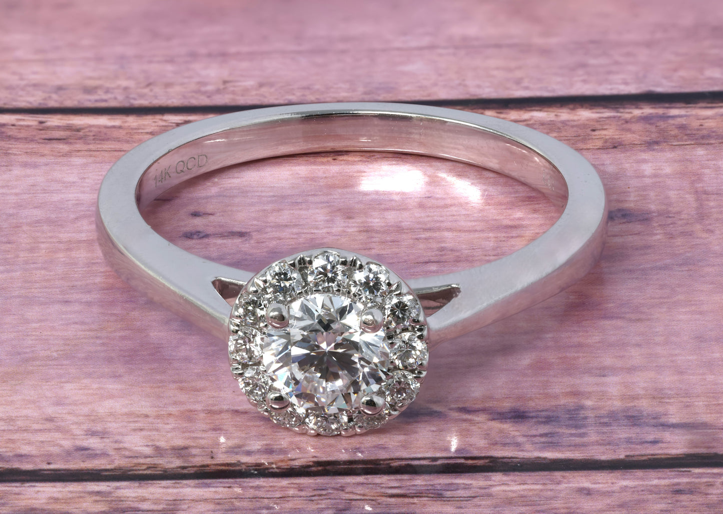 14K White Gold Lab Grown Diamond 5/8 Ct Ring