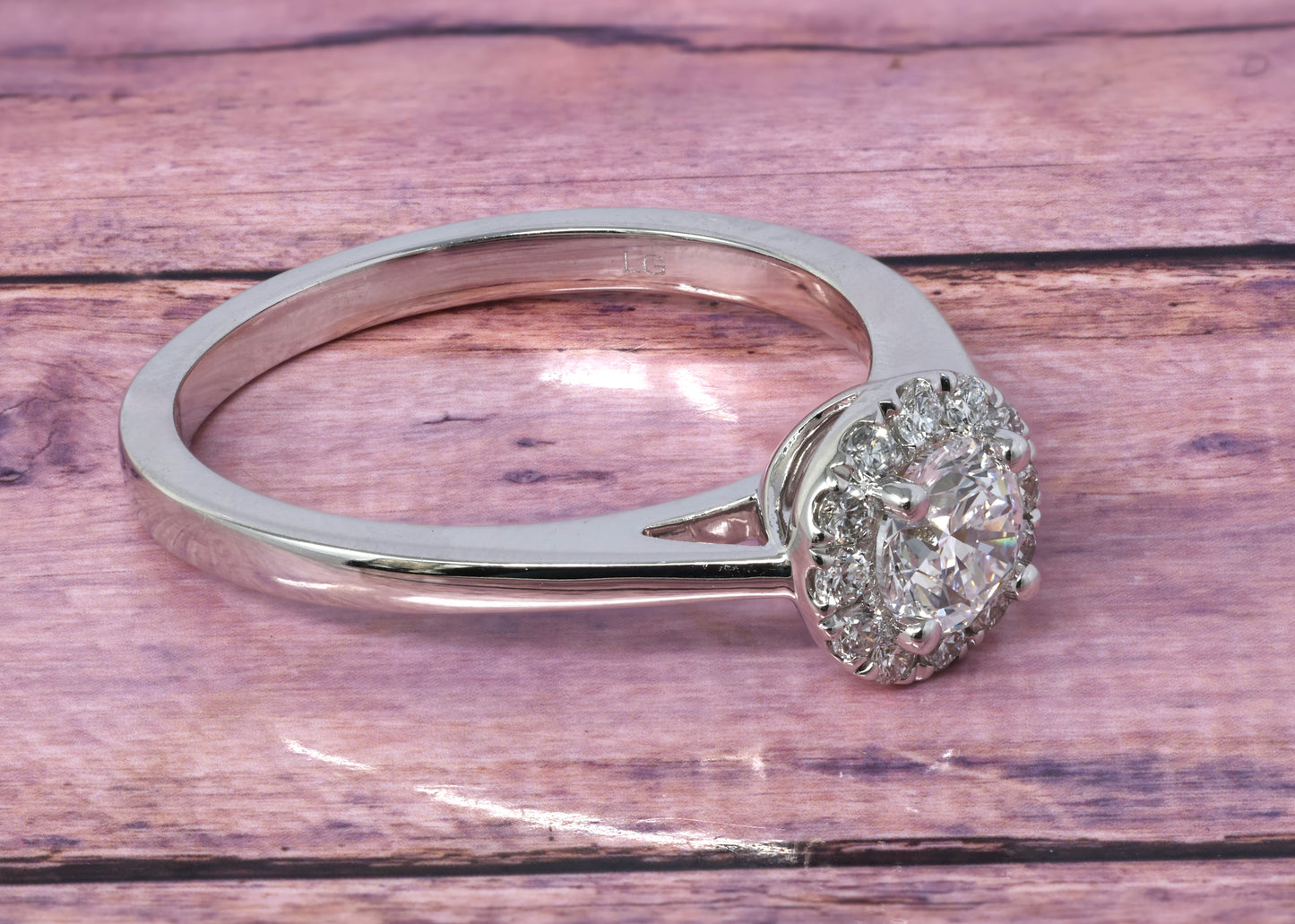 14K White Gold Lab Grown Diamond 5/8 Ct Ring