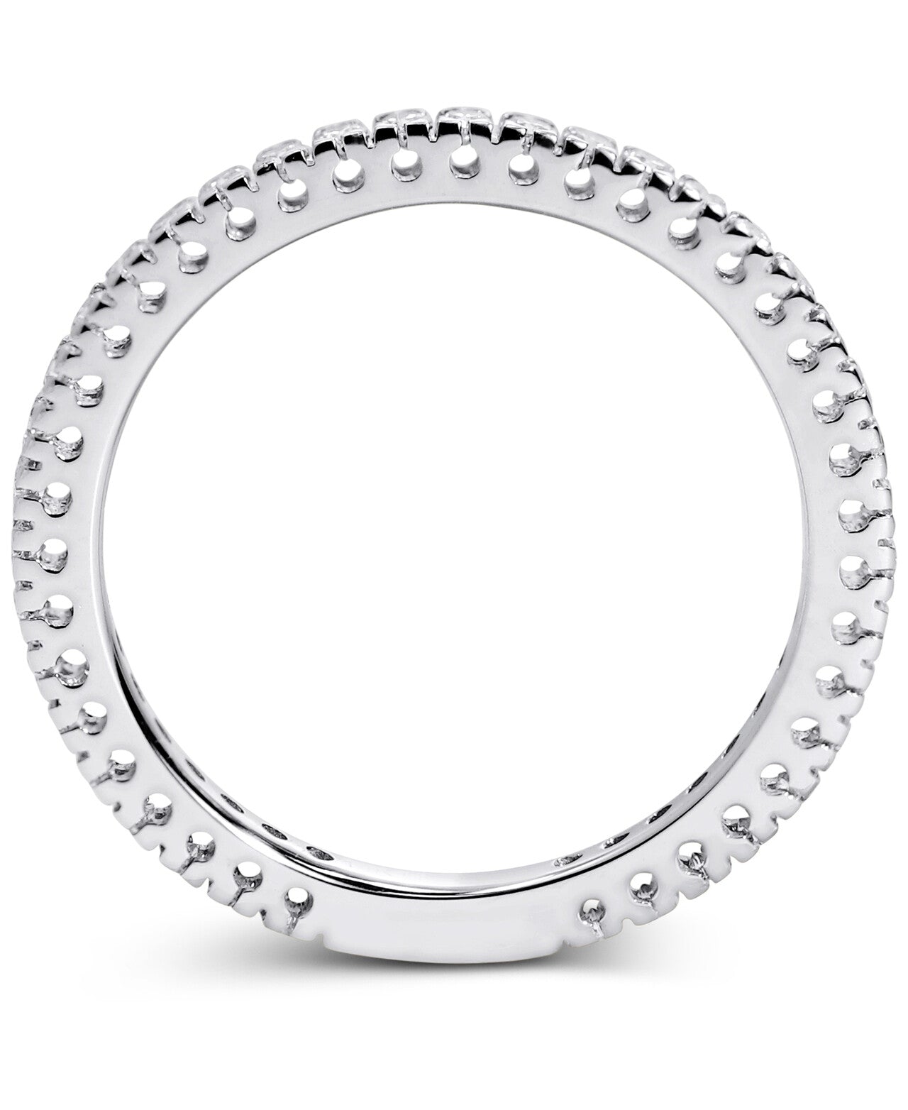 14K White Gold Lab Grown Diamond 1/2 Ct Eternity Band Ring, Size 7 IGI Certificate