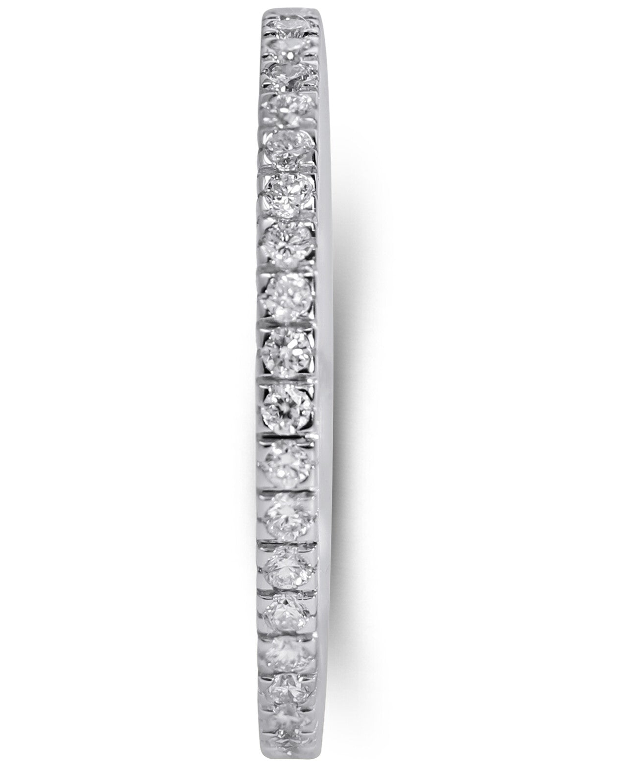 14K White Gold Lab Grown Diamond 1/2 Ct Eternity Band Ring, Size 7 IGI Certificate