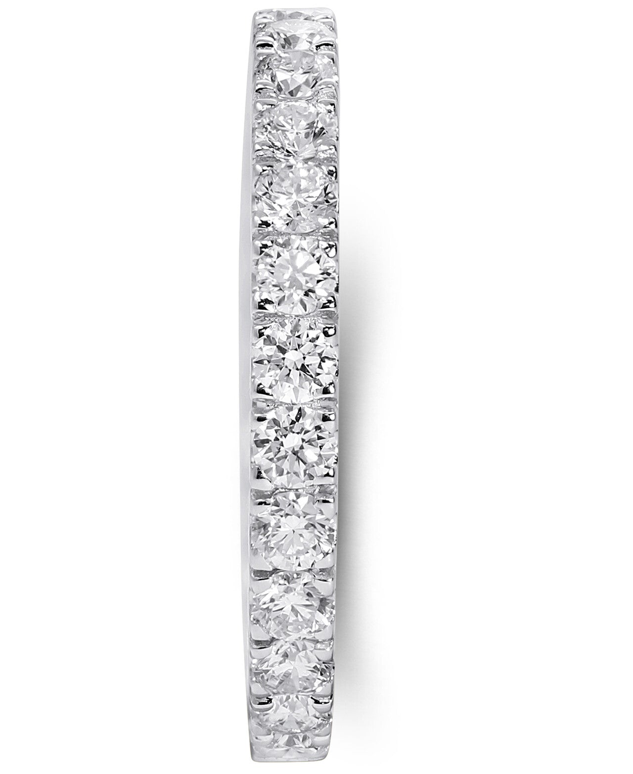 14K White Gold Lab Grown Diamond 1-1/3 Ct Eternity Band Ring. Size 7, IGI Certified G-H, VS1-VS2