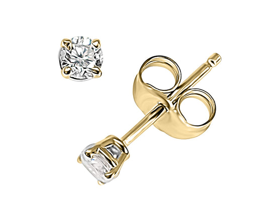 14K Solid Gold Lab Grown Diamond 1/2 Ct Stud Earrings