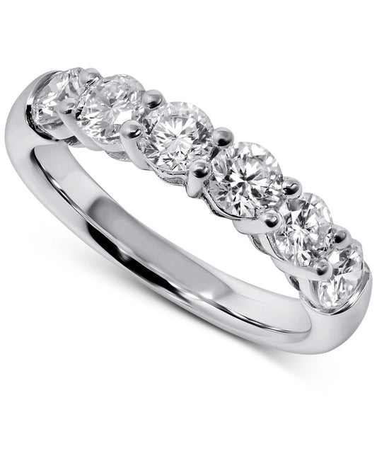 14K White Gold Lab Grown Diamonds 1-7/8 Ct Band Ring, Size 7