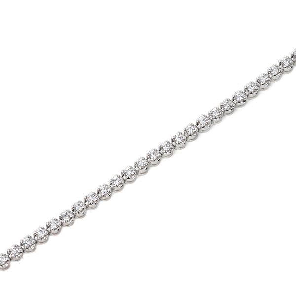 14K White Gold Lab Grown Diamonds 1-1/5 Ct Tennis Bracelet with IGI Certificate