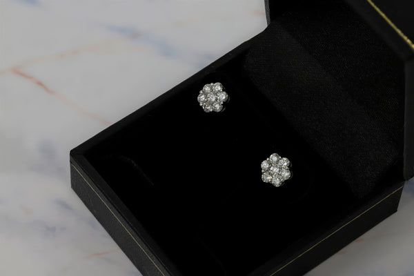 14K White Gold Lab Grown Diamond Studs Earrings. IGI Certified 5/8 CT Total Diamond weight. H-I Color VS1-VS2 Clarity