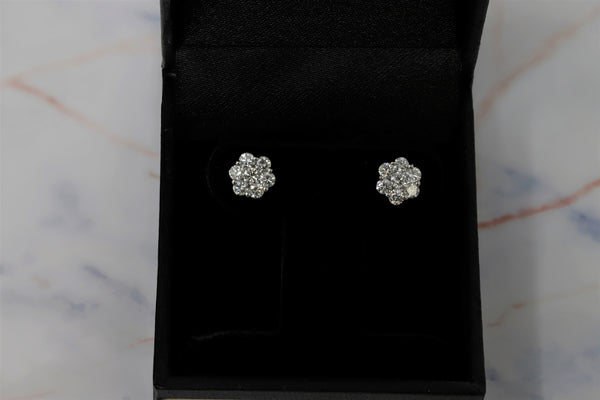 14K White Gold Lab Grown Diamond Studs Earrings. IGI Certified 5/8 CT Total Diamond weight. H-I Color VS1-VS2 Clarity