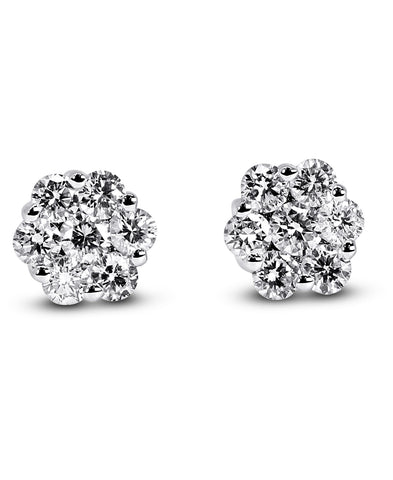 14K White Gold Lab Grown Diamond Studs Earrings. IGI Certified 5/8 CT Total Diamond weight. H-I Color VS1-VS2 Clarity