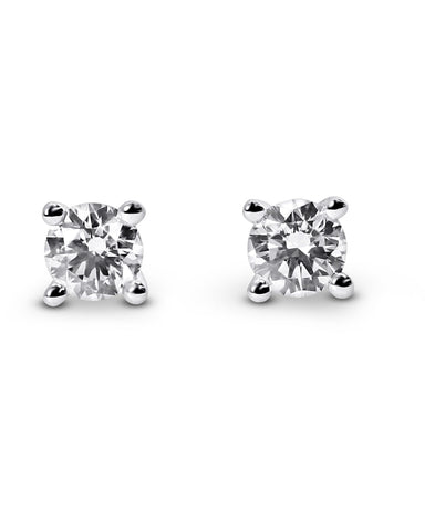 14K White Gold Lab Grown Diamond Stud Earrings, 1/4 Ct Total, G-H Color VS1-VS2 Clarity, IGI Certified