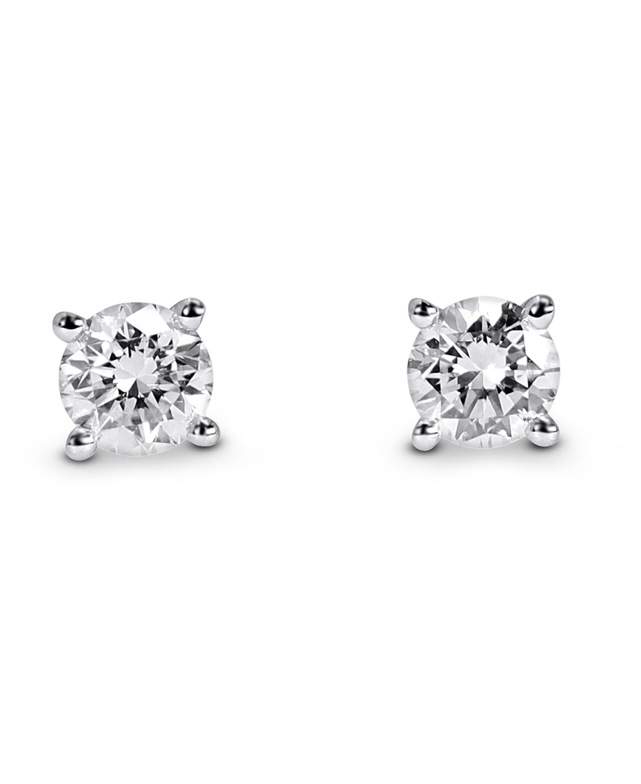 14K White gold Lab Grown Diamond Stud Earrings. IGI Certified. Total 3/8 CT, G-H Color, VS1-VS2 Clarity