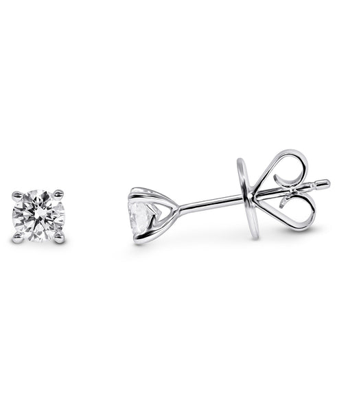 14K White Gold Lab Grown Diamond 1/2 Ct Stud Earrings. G-H Color VS1-VS2 Clarity