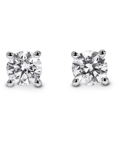 14K White Gold Lab Grown Diamond 1/2 Ct Stud Earrings. G-H Color VS1-VS2 Clarity