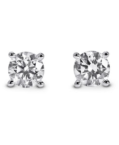 14K White Gold Lab Grown Diamond 3/4Ct Stud Earring, G-H Color, VS1-VS2 Clarity, IGI Certified Unisex Studs