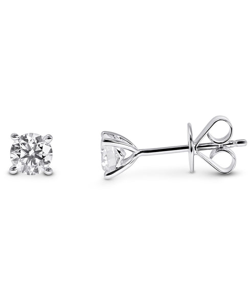 14K White Gold Lab Grown Diamond 3/4Ct Stud Earring, G-H Color, VS1-VS2 Clarity, IGI Certified Unisex Studs