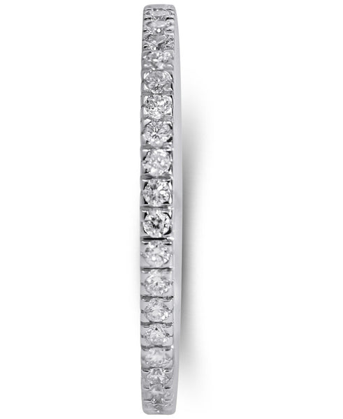 14K White gold lab grown diamond 1/2Ct stackable band ring size 7. G-H Color VS1-VS2 Clarity