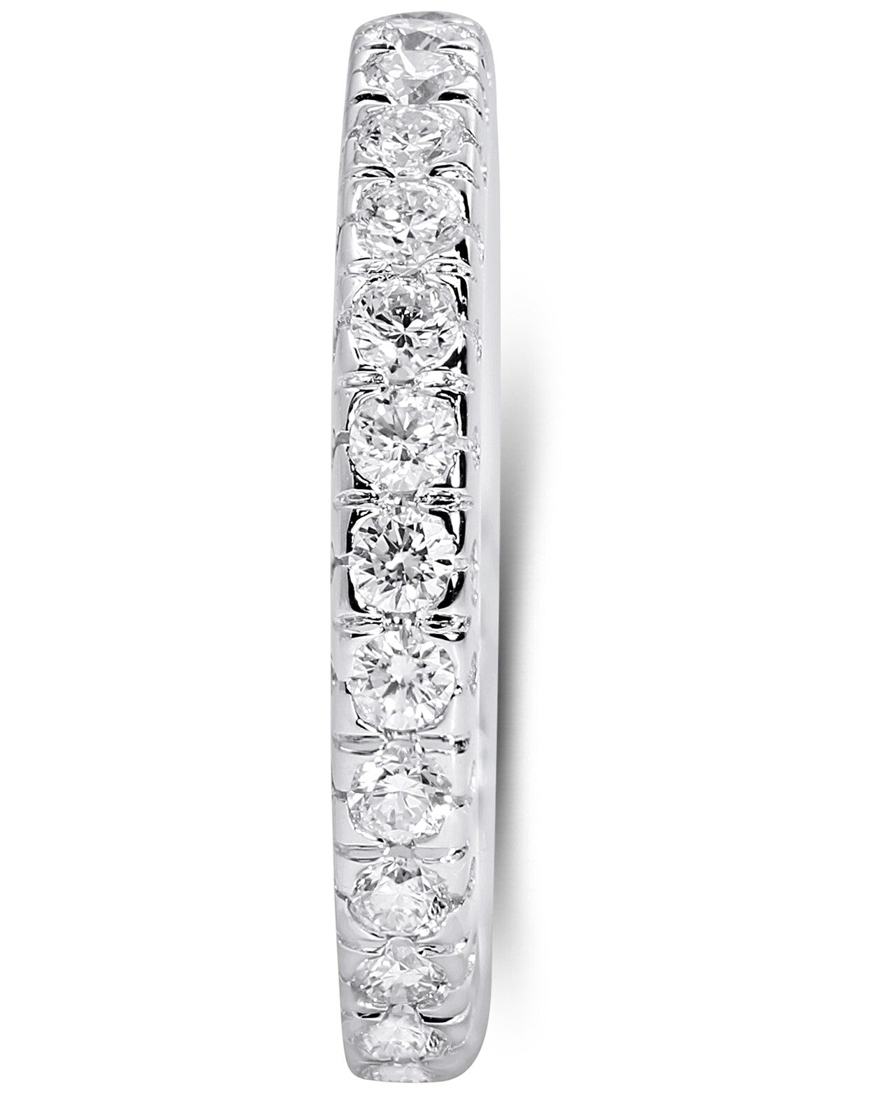14K White Gold Lab Grown Diamond 7/8 Ct Eternity Band Ring. Size 7, IGI Certificate