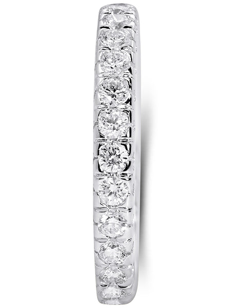 14K White Gold Lab Grown Diamond 7/8Ct Eternity Band Ring. Size 7, IGI Certificate