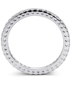 14K White Gold IGI Certified Lab Grown Diamond 1/2Ct Eternity Stackable Band Ring. Size 7 with IGI Certificate